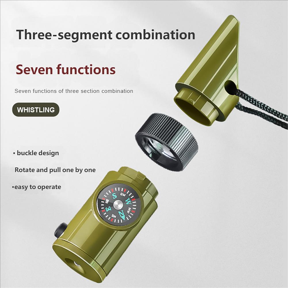Hunting Outdoor Thermometer - Многофункциональный свисток 7-в-1 с компасом, термометром,