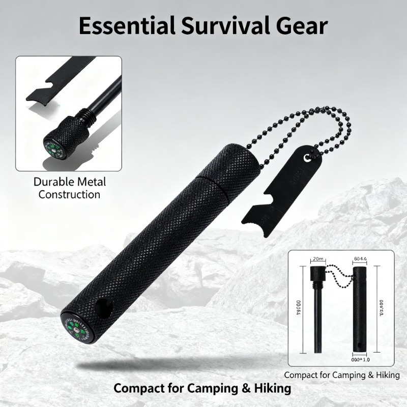 Fire Starter Waterproof - Магниевый стержень с компасом - водонепроницаемый,